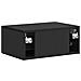 Mobiletto da notte a muro 2 pcs Nero 49 x 34,5 x 20 cm - Foto miniatura 7