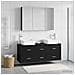 Set di mobili per il bagno 4 pcs Rovere Nero - Foto miniatura 2