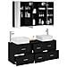 Set di mobili per il bagno 4 pcs Rovere Nero - Foto miniatura 3