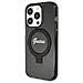 Iphone 14 Pro Max - Custodia Nera Guess Ring Stand Script Glitter Magsafe - Foto miniatura 1
