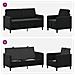 Set di Divani con Storage 2 pz Nero Poliestere - Foto miniatura 2