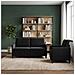 Set di Divani con Storage 2 pz Nero Poliestere - Foto miniatura 7