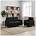 Set di Divani con Storage 2 pz Nero Poliestere - Foto miniatura 9