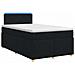 Letto box spring con materasso Nero 120 x 190 cm Tessuto - Foto miniatura 1
