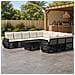 Set Divano da Giardino 12 pz Nero e Bianco Crema polyrattan - Foto miniatura 2