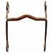 Morso western intero inox con imboccatura a ponte in rame e aste decorate - Foto miniatura 1