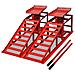 Rampe di Sollevamento Riparazione Auto 2 pz Acciaio Rosso - Foto miniatura 1
