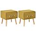 Comodini Senape 2 Pz 40x35x40 Cm In Velluto - Foto miniatura 1