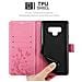 Custodia Compatibile Con Samsung Galaxy Note 9 In Rosa Fiore - Coperchio Protettivo In Design Floreale Con Chiusura Magnetica, Funzione Stand E Slot Per Carte - Foto miniatura 3