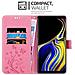 Custodia Compatibile Con Samsung Galaxy Note 9 In Rosa Fiore - Coperchio Protettivo In Design Floreale Con Chiusura Magnetica, Funzione Stand E Slot Per Carte - Foto miniatura 5