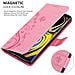 Custodia Compatibile Con Samsung Galaxy Note 9 In Rosa Fiore - Coperchio Protettivo In Design Floreale Con Chiusura Magnetica, Funzione Stand E Slot Per Carte - Foto miniatura 7