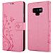 Custodia Compatibile Con Samsung Galaxy Note 9 In Rosa Fiore - Coperchio Protettivo In Design Floreale Con Chiusura Magnetica, Funzione Stand E Slot Per Carte - Foto miniatura 10