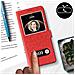 Custodia Apple Iphone 12 / 12 Pro Doppia Finestra Cover Silicone Rosso - Foto miniatura 5