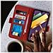 Custodia Lg K22 Vintage Style Portacarte Supporto Video Rosso - Foto miniatura 3