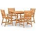 Set da Pranzo da Giardino 5 pz in Legno Massello di Acacia - Foto miniatura 1