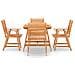 Set da Pranzo da Giardino 5 pz in Legno Massello di Acacia - Foto miniatura 2