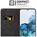 Custodia Compatibile Con Samsung Galaxy S20 In Nero Marrone - Coperchio Protettiva Con Chiusura Magnetica, Funzione Stand E Tasca Per Le Carte - Foto miniatura 4
