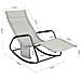 Poltrona A Dondolo Da Giardino Sedia A Dondolo Esterno Con Tasca Laterale Portata Fino A 150 Kg Grigio Chiaro Ogs47-hg - Foto miniatura 2