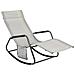 Poltrona A Dondolo Da Giardino Sedia A Dondolo Esterno Con Tasca Laterale Portata Fino A 150 Kg Grigio Chiaro Ogs47-hg - Foto miniatura 1