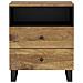 Comodino 50x33x62cm Legno Massello Di Mango E Legno Multistrato - Foto miniatura 3