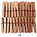 48 Mini Mollette In Legno 3 Cm - Rame - Foto miniatura 1