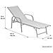 Set Di 2 Lettini Sardinia In Textilene Rosa - Struttura Bianca - Foto miniatura 3