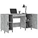 Scrivania Grigio Cemento 140x50x75 Cm In Legno Multistrato - Foto miniatura 7