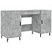 Scrivania Grigio Cemento 140x50x75 Cm In Legno Multistrato - Foto miniatura 1