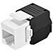 Frutto Keystone Rj45 Cat. 6a UTP Tool-free Colore Bianco / Nero - Foto miniatura 1
