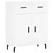 Credenza Bianca 69,5x34x90 Cm In Legno Multistrato - Foto miniatura 2