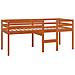 Letto A Soppalco Marrone Cera 80x200 Cm Legno Massello Di Pino - Foto miniatura 2