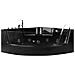 Vasca Idromassaggio Angolare Con Led Marina 190 X 135 Cm Nero - Foto miniatura 3