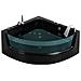 Vasca Idromassaggio Angolare Con Led Marina 190 X 135 Cm Nero - Foto miniatura 4