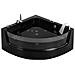 Vasca Idromassaggio Angolare Con Led Marina 190 X 135 Cm Nero - Foto miniatura 6