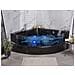 Vasca Idromassaggio Angolare Con Led Marina 190 X 135 Cm Nero - Foto miniatura 1