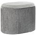 Pouf Contenitore Richland Velluto Grigio Chiaro - Foto miniatura 4