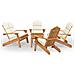 Set Salotto Da Giardino Adirondack 5pz Legno Massello Di Acacia - Foto miniatura 1