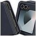 Cover Per Samsung Z Flip6 Pelle Vegan Pieghevole Linguetta Magnetica - Foto miniatura 3