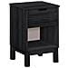 Post Comodino Con 1 Cassetto In Pino Nero - Foto miniatura 1
