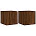 Mobili TV a Parete con Luci LED 2pz Rovere Marrone 30,5x35x30cm - Foto miniatura 1
