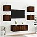 Mobili TV a Parete con Luci LED 2pz Rovere Marrone 30,5x35x30cm - Foto miniatura 10