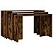Tavolini Impilabili 3 Pz Rovere Fumo In Legno Multistrato - Foto miniatura 2