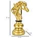 Scultura Scacchi 13 - Oro - Poliresina - 14x11x27 Cm - Foto miniatura 8