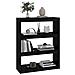 Lusso Casadino -  Libreria/divisorio Nero 80x30x103,5cm In Legno Massello Di Pino - Foto miniatura 2