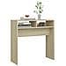 Tavolino Consolle Rovere Sonoma 78x30x80cm In Legno Multistrato - Foto miniatura 3