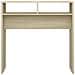 Tavolino Consolle Rovere Sonoma 78x30x80cm In Legno Multistrato - Foto miniatura 4