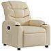 Poltrona Reclinabile in Tessuto Crema - Foto miniatura 1