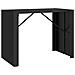 Set Bar Giardino 7 pz Nero Polyrattan e Legno Massello Acacia - Foto miniatura 5