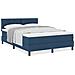 Letto Box Spring con materasso Blu 140x190 cm Tessuto - Foto miniatura 4