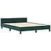 Struttura del Letto Verde Scuro 160x200 cm Velluto - Foto miniatura 3